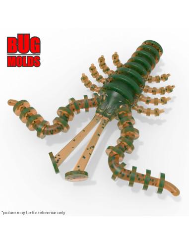 Fishing soft bait mold Mosya 1,5 inch model ID B18 from Bugmolds