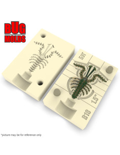 Fishing soft bait mold Mosya 1,5 inch model ID B18 from Bugmolds 2
