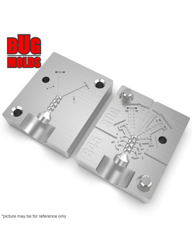 Fishing soft bait mold Nymph 1 inch model ID B45 from Bugmolds