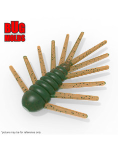 Fishing soft bait mold MiniSwampWampus 1,2 inch model ID B57 from Bugmolds