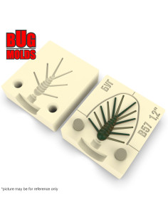 Fishing soft bait mold MiniSwampWampus 1,2 inch model ID B57 from Bugmolds 2