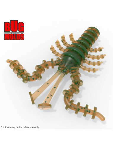 Fishing soft bait mold Mosya 4 inch model ID B72 from Bugmolds