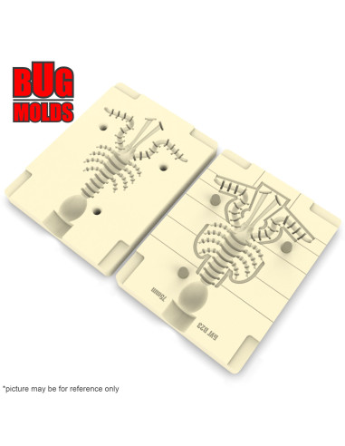 Fishing soft bait mold Mosya 4 inch model ID B72 from Bugmolds