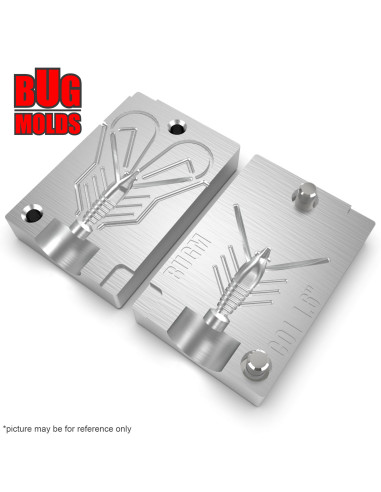 Fishing soft bait mold Nymph 1,6 inch model ID C01 from Bugmolds