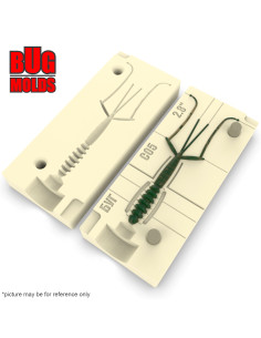 Fishing soft bait mold C4Shrimp 2,8 inch model ID C05 from Bugmolds 2