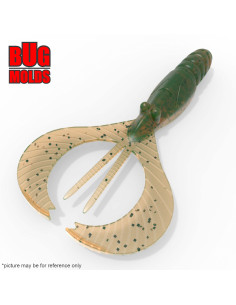 Fishing soft bait mold SLRemix 2,8 inch model ID C08 from Bugmolds