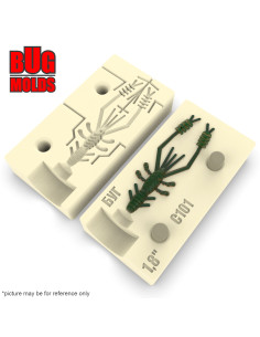 Fishing soft bait mold RingShrimp 1,8 inch model ID C101 from Bugmolds 2