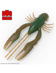 Fishing soft bait mold CastomCrawfishTube 4,2 inch model ID C108 from Bugmolds