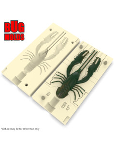 Fishing soft bait mold CastomCrawfishTube 4,2 inch model ID C108 from Bugmolds 2