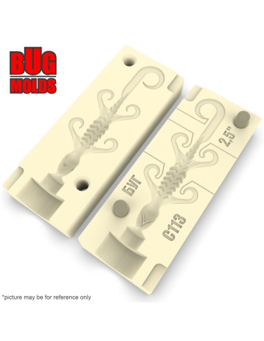 Fishing soft bait mold Lizard 2 inch model ID C118 from Bugmolds