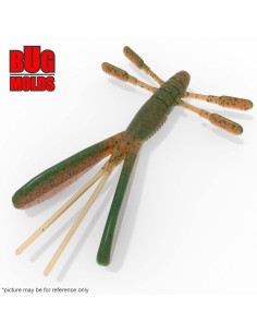 Fishing soft bait mold NorrisBug 4 inch model ID C126 from Bugmolds