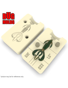 Fishing soft bait mold CrazyFlapper 1 inch model ID C129 from Bugmolds 2