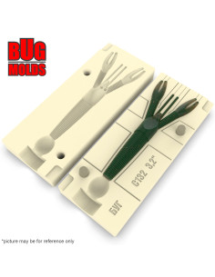 Fishing soft bait mold TikiGrassCraw 3,2 inch model ID C132 from Bugmolds 2