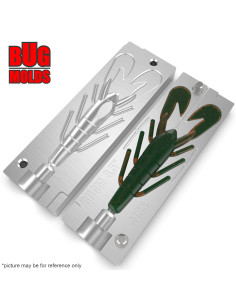 Fishing soft bait mold ZoomUltravibeSpeedCraw 3,5 inch model ID C135 from Bugmolds 2