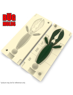 Fishing soft bait mold DbombSasuteki 4,4 inch model ID C137 from Bugmolds 2