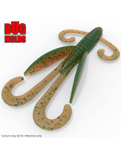 Fishing soft bait mold BogeyHog 3,5 inch model ID C141 from Bugmolds