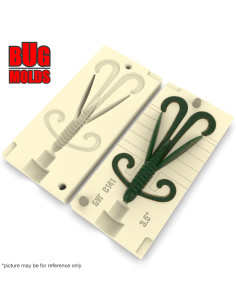 Fishing soft bait mold BogeyHog 3,5 inch model ID C141 from Bugmolds 2