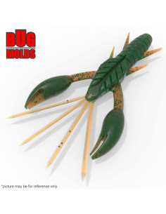 Fishing soft bait mold RealPukCraw 3 inch model ID C146 from Bugmolds