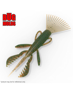 Fishing soft bait mold CustomPineShrimp 2,7 inch model ID C147 from Bugmolds