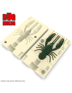 Fishing soft bait mold CrawBug 2,5 inch model ID C171 from Bugmolds 2