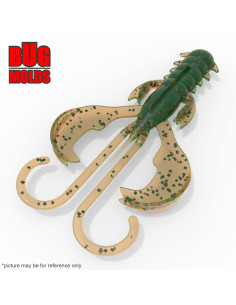 Fishing soft bait mold NimbleNymth 3,3 inch model ID C179 from Bugmolds