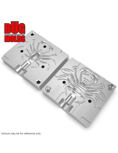 Fishing soft bait mold RockinCrab 1,5 inch model ID C184 from Bugmolds