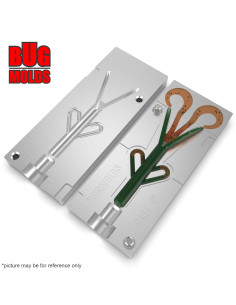 Fishing soft bait mold BrushHogs 4 inch model ID C187 from Bugmolds 2