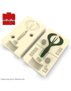 Fishing soft bait mold SLRemix 1,5 inch model ID C199 from Bugmolds 2