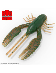 Fishing soft bait mold CrawfishTube 1 inch model ID C237 from Bugmolds