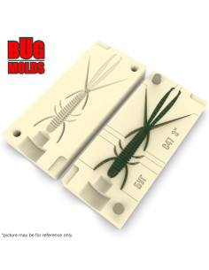 Fishing soft bait mold HogyShrimp 2,5 inch model ID C244 from Bugmolds 2