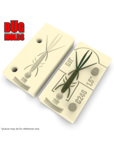 Fishing soft bait mold HogyShrimp 1,5 inch model ID C246 from Bugmolds 2