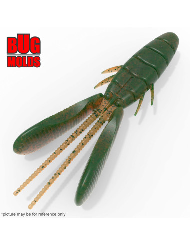 Fishing soft bait mold DoliveBeaver 4 inch model ID C248 from Bugmolds