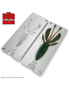 Fishing soft bait mold KinkyBeaver 5 inch model ID C301 from Bugmolds 2