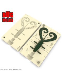 Fishing soft bait mold GTailTwin 3,3 inch model ID C308 from Bugmolds 2