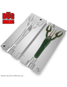 Fishing soft bait mold FatBabyCraw 3,4 inch model ID C311 from Bugmolds 2