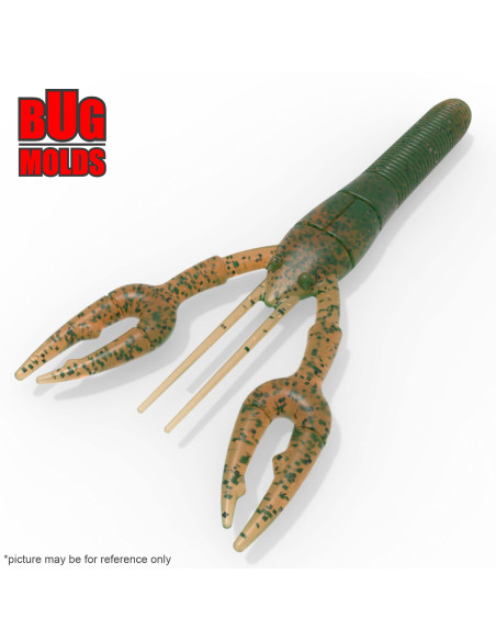 Fishing soft bait mold BabyCraw 3,4 inch model ID C312 from Bugmolds