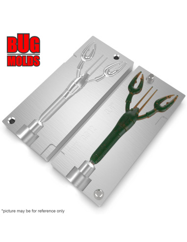 Fishing soft bait mold BabyCraw 3,4 inch model ID C312 from Bugmolds