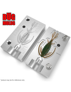 Fishing soft bait mold C-Pod 1,6 inch model ID C327 from Bugmolds 2