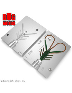 Fishing soft bait mold Nymph 2,5 inch model ID C353 from Bugmolds 2