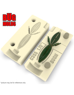 Fishing soft bait mold SweetBeaver 1,75 inch model ID C355 from Bugmolds 2