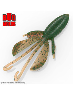Fishing soft bait mold KinkyBeaver 2,125 inch model ID C356 from Bugmolds