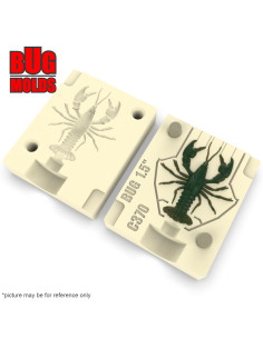 Fishing soft bait mold RealCrayfish 1,5 inch model ID C370 from Bugmolds 2