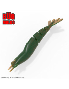 Fishing soft bait mold XMove 3 inch model ID C379 from Bugmolds