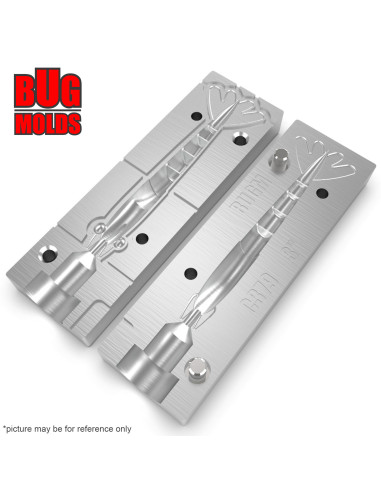 Fishing soft bait mold XMove 3 inch model ID C379 from Bugmolds