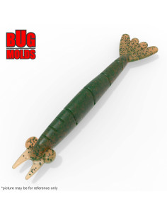 Fishing soft bait mold XSolid 3,1 inch model ID C380 from Bugmolds