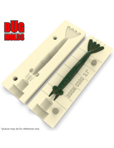 Fishing soft bait mold XSolid 3,1 inch model ID C380 from Bugmolds 2
