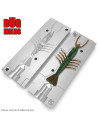 Fishing soft bait mold ScentedShrimpz 3 inch model ID C383 from Bugmolds