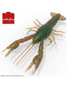 Fishing soft bait mold 3dCraw 3,3 inch model ID C404 from Bugmolds