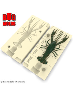 Fishing soft bait mold 3dCraw 3,3 inch model ID C404 from Bugmolds 2