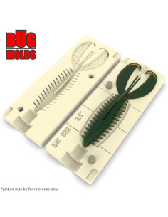 Fishing soft bait mold Zcraw 2,5 inch model ID C427 from Bugmolds 2